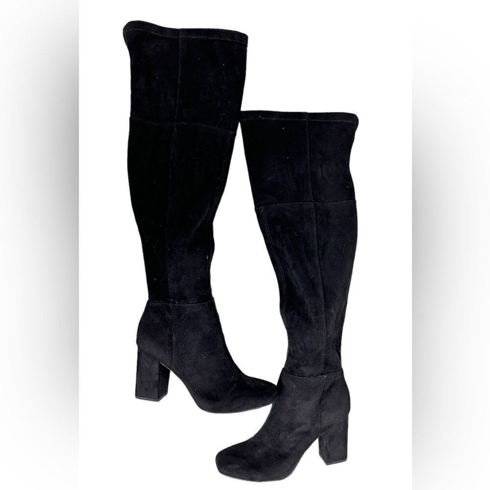 Over the Knee Boots Womens Square Toe Block Heel‎ Size 6.5